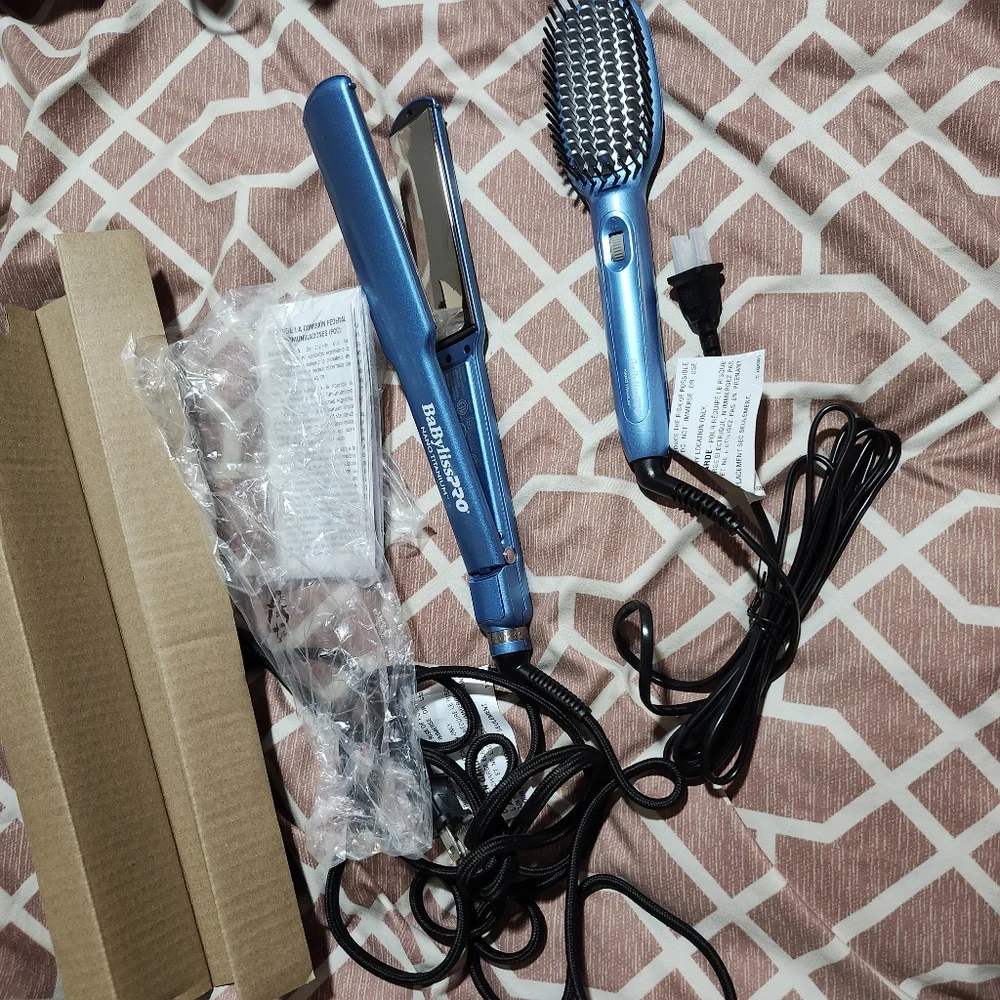 BaByliss Pro Nano Titanium Flat Iron Set